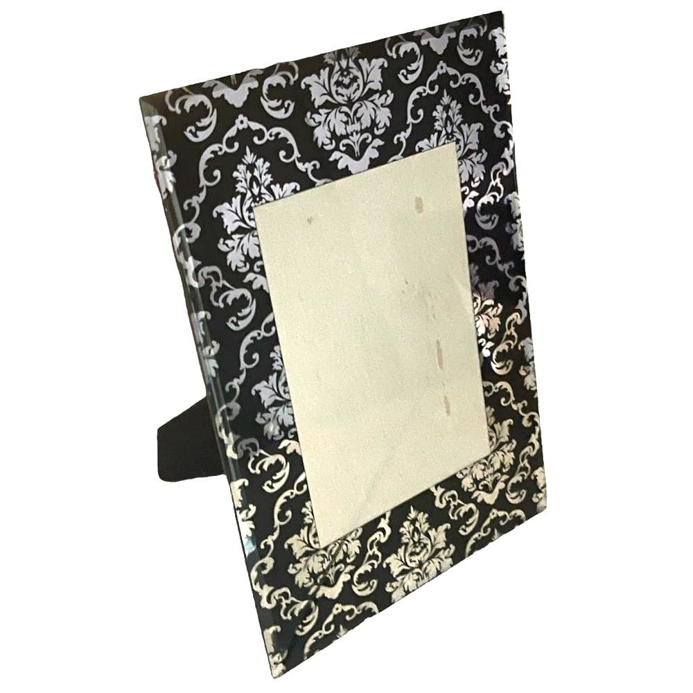 Black Mirror Damask 5x7 Photo Frame